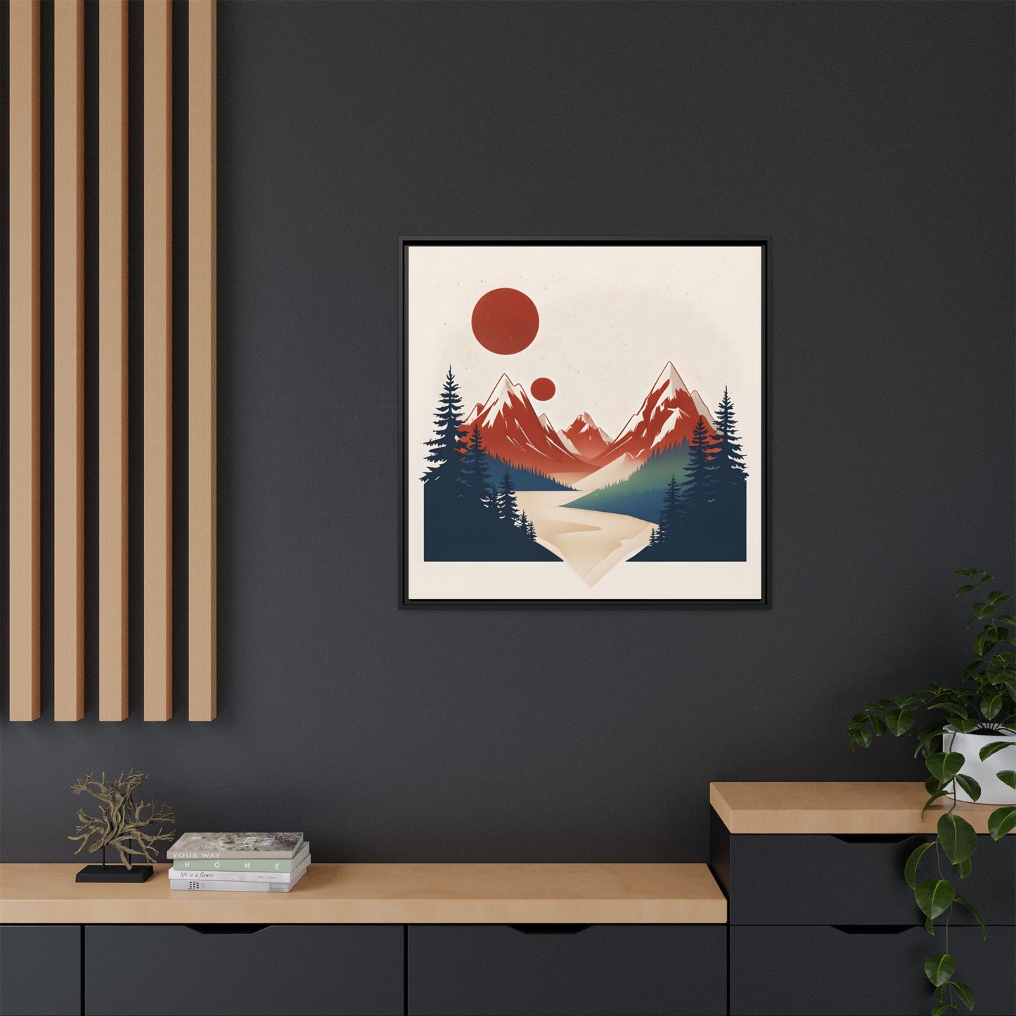 Red Mountain Serenity Framed