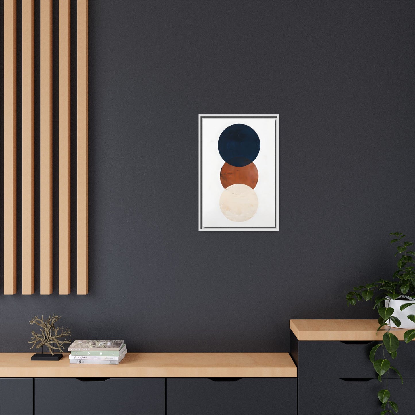 Textured Rounds Framed