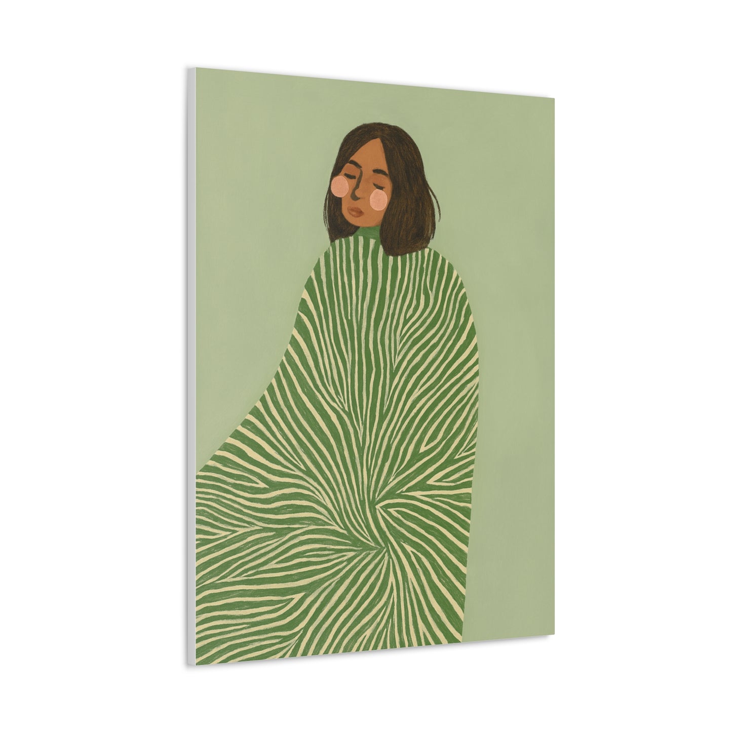Earthtone Green Lolina Canvas Print