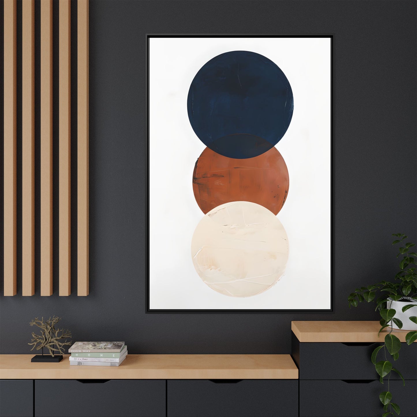 Textured Rounds Framed