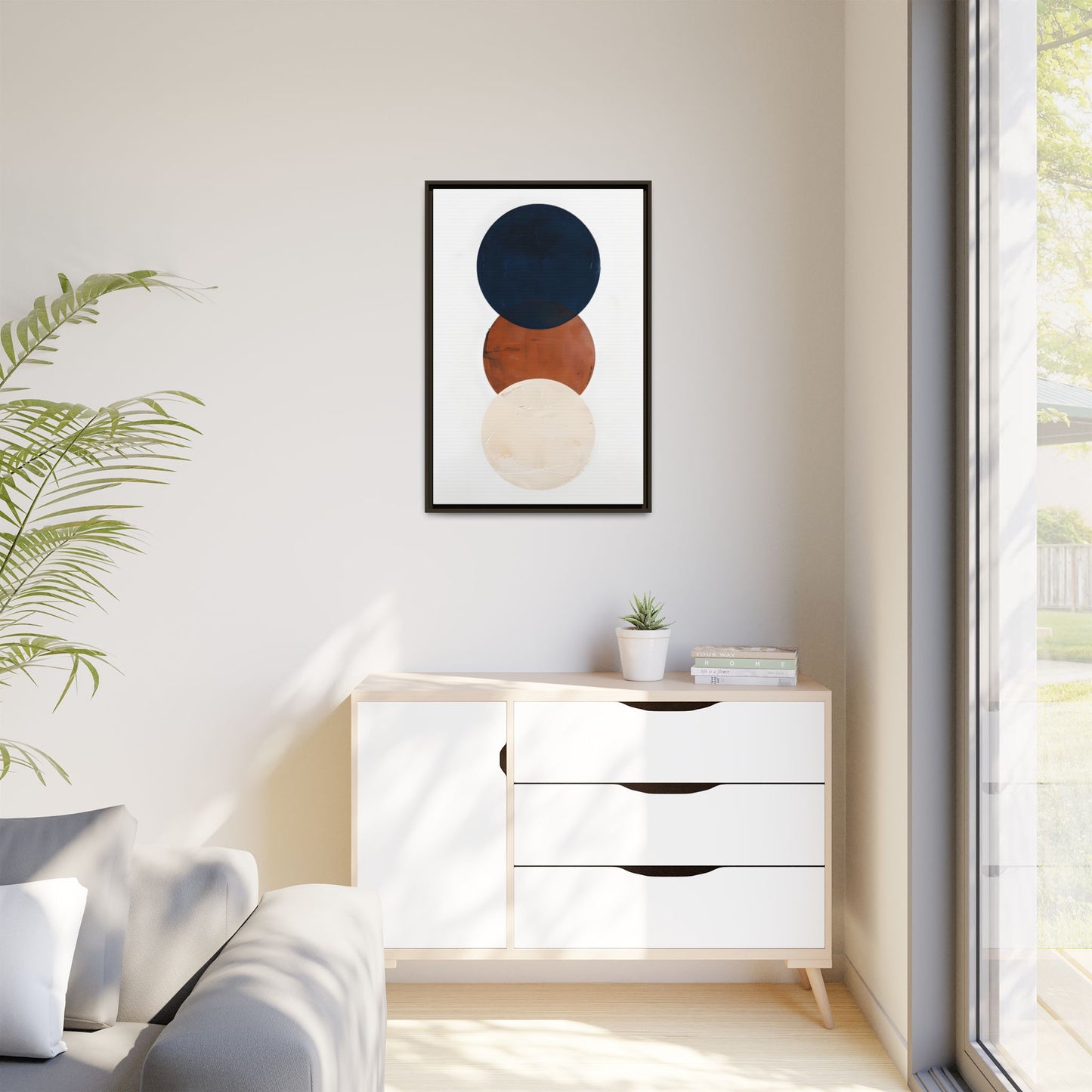 Textured Rounds Framed