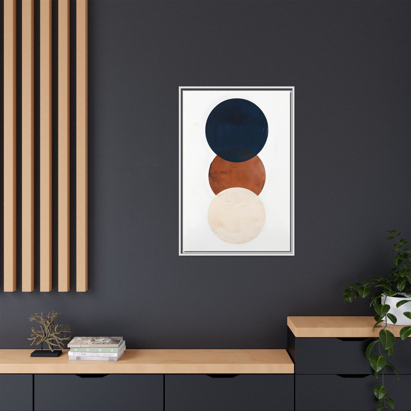 Textured Rounds Framed