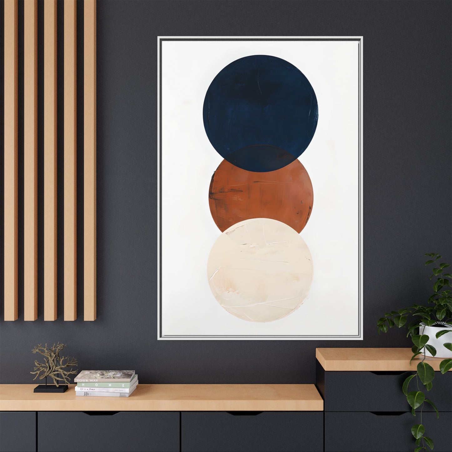 Textured Rounds Framed