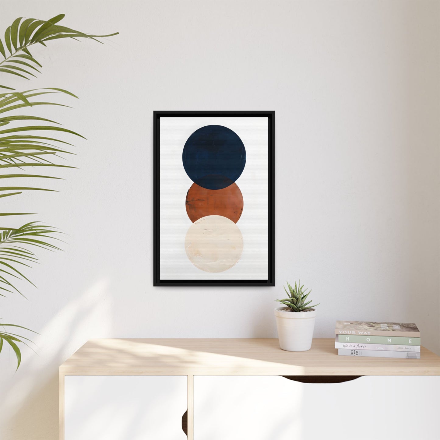 Textured Rounds Framed