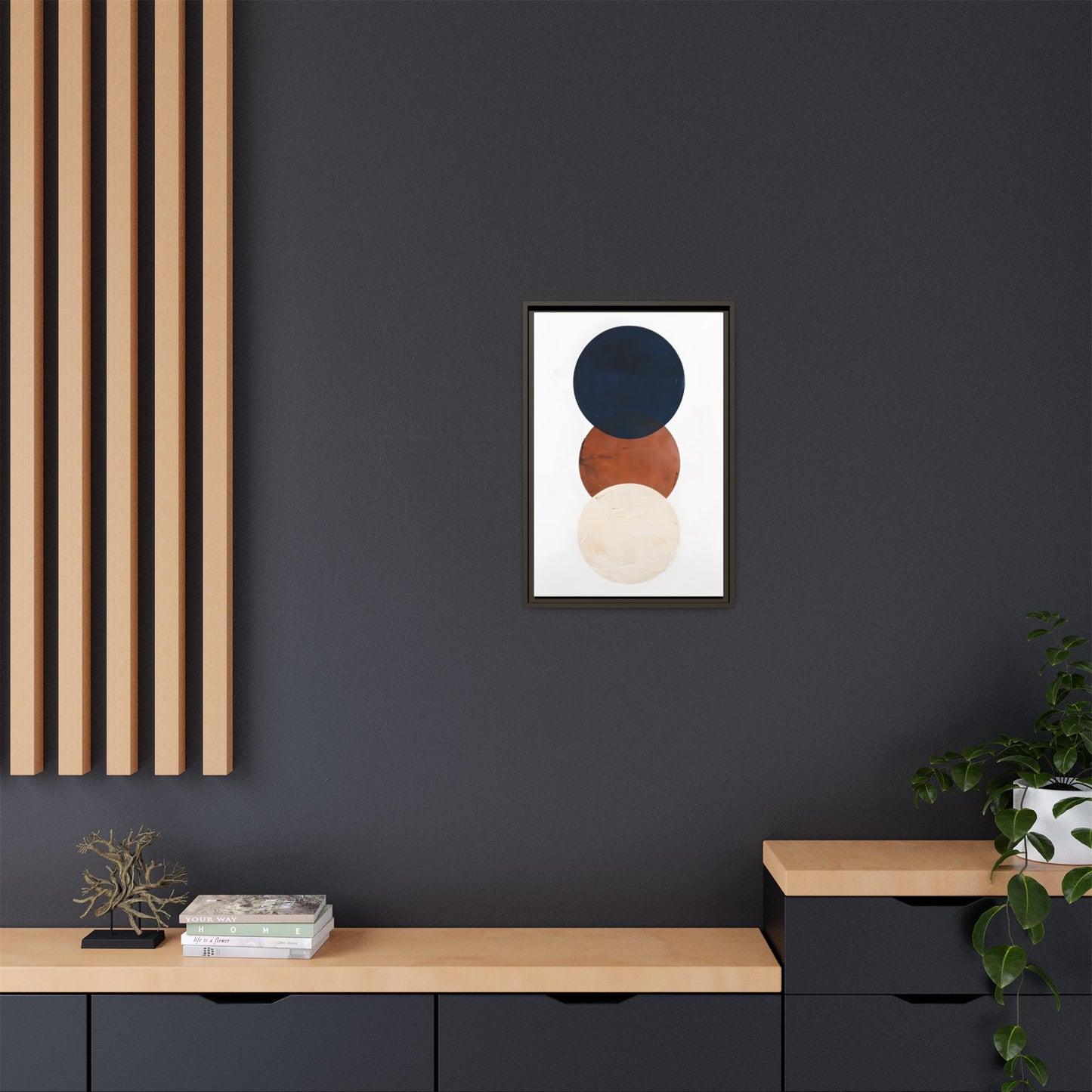Textured Rounds Framed