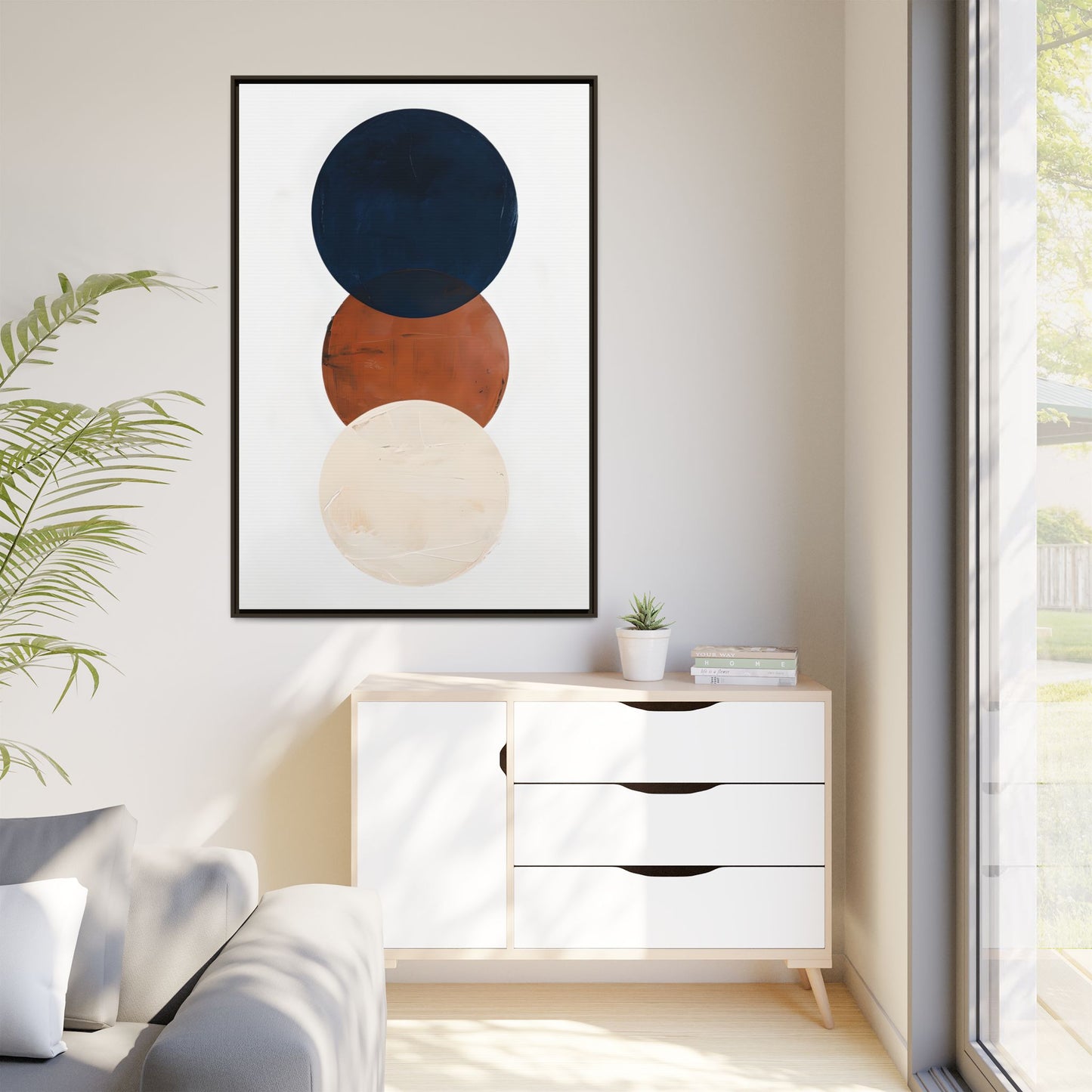 Textured Rounds Framed