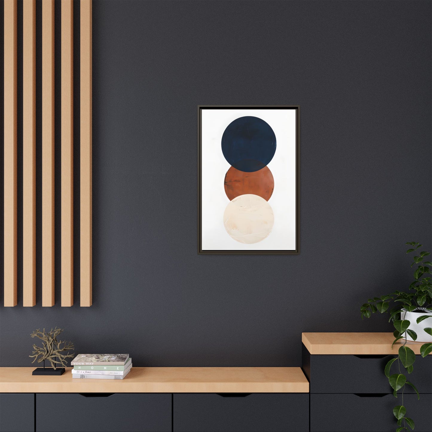 Textured Rounds Framed