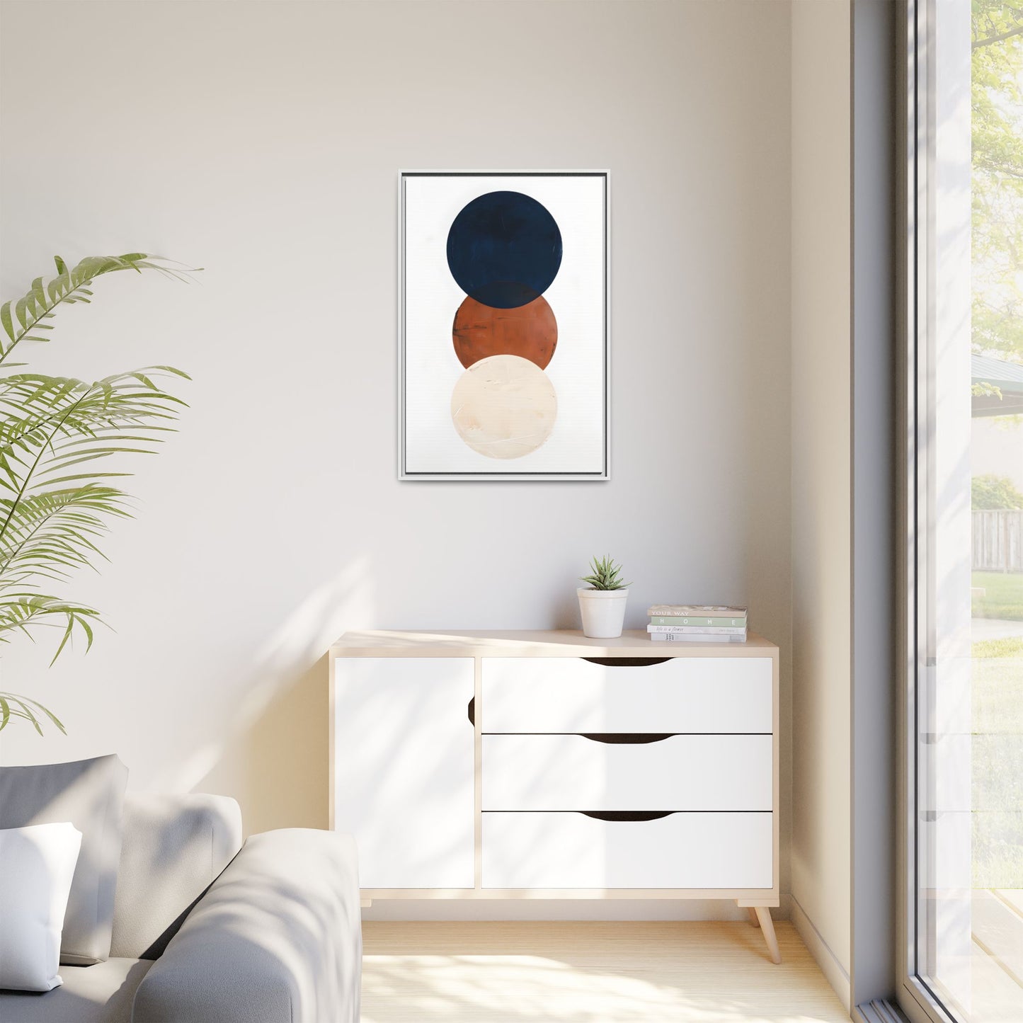 Textured Rounds Framed