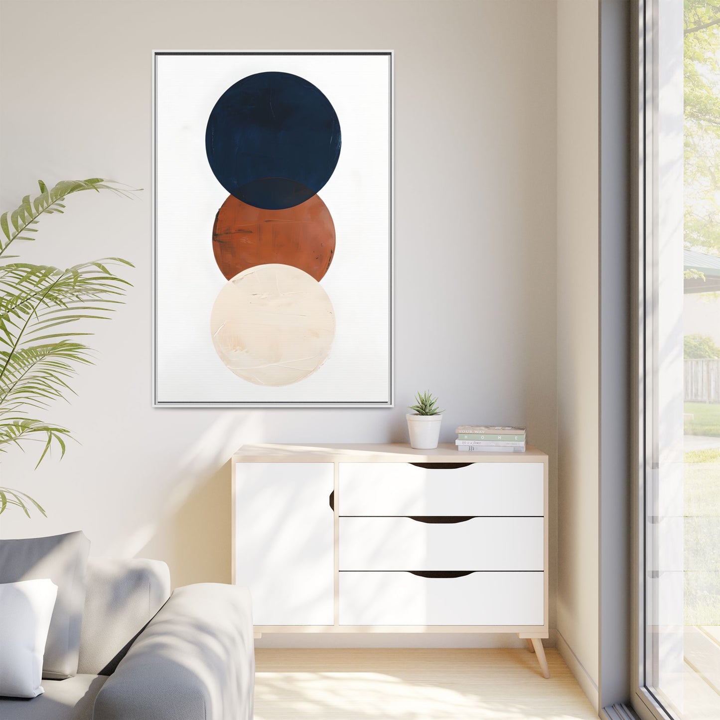 Textured Rounds Framed