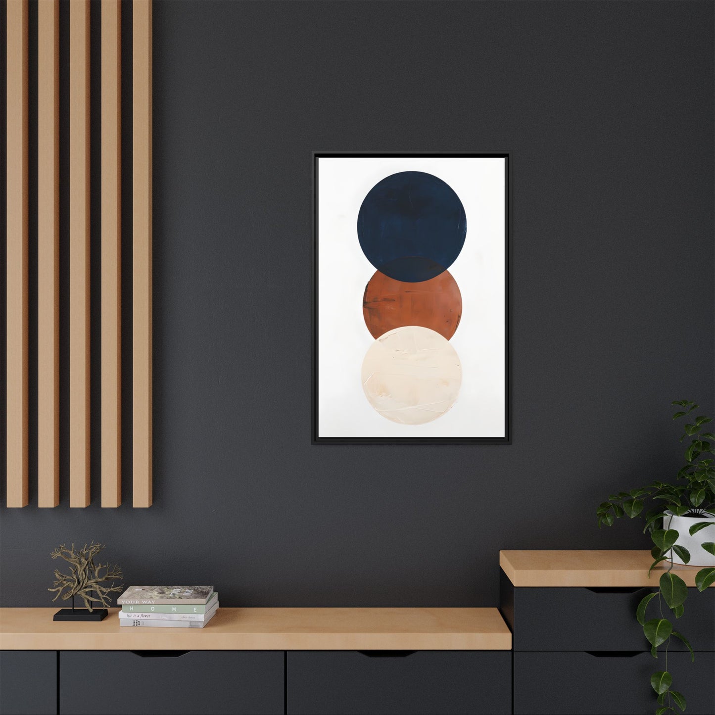Textured Rounds Framed