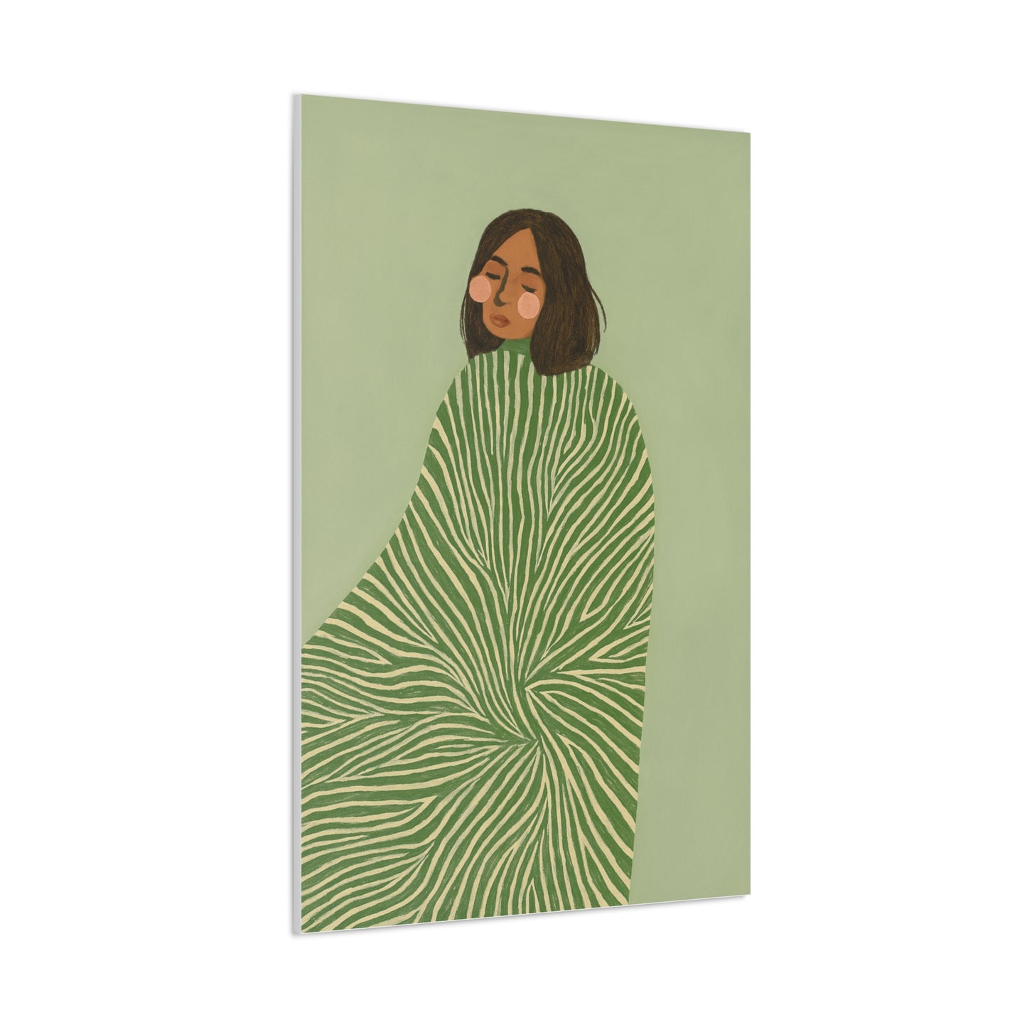 Earthtone Green Lolina Canvas Print