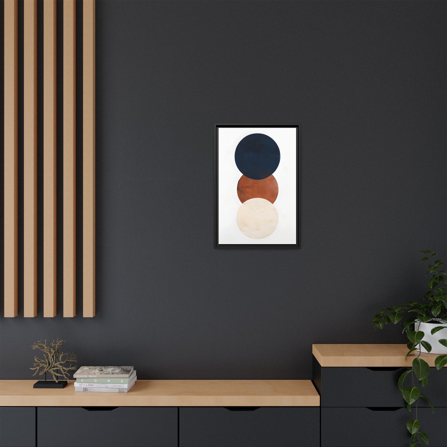 Textured Rounds Framed