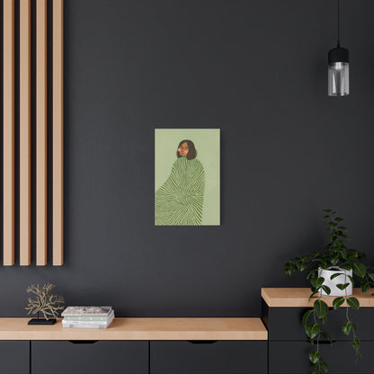 Earthtone Green Lolina Canvas Print
