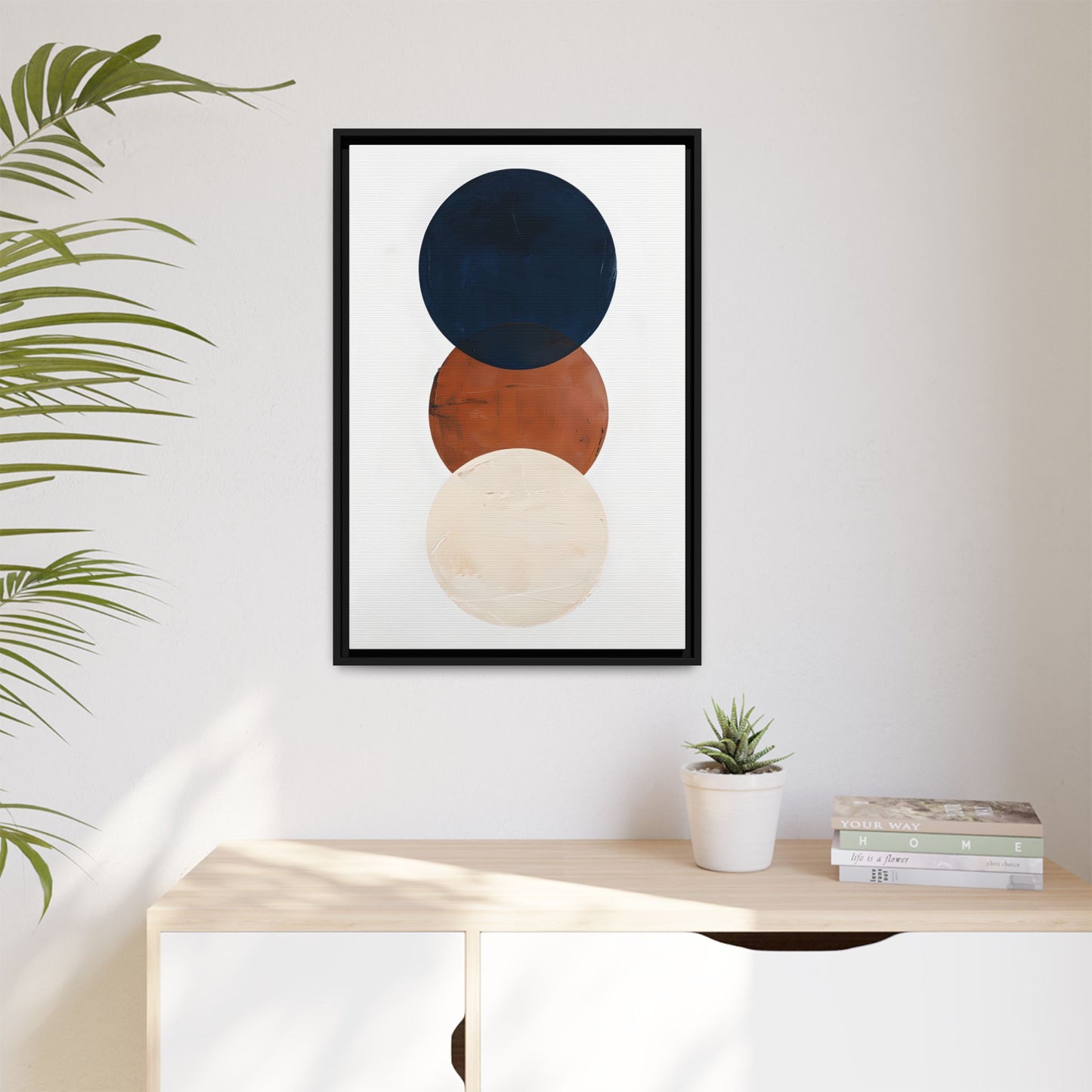 Textured Rounds Framed