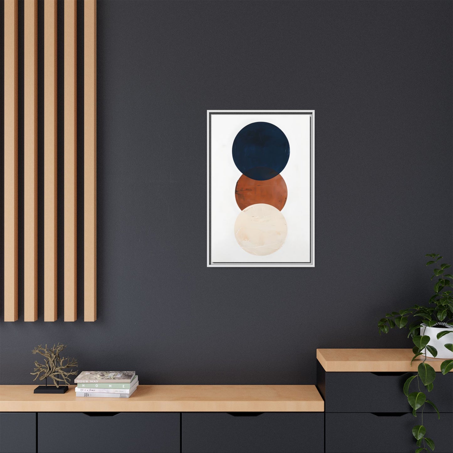 Textured Rounds Framed